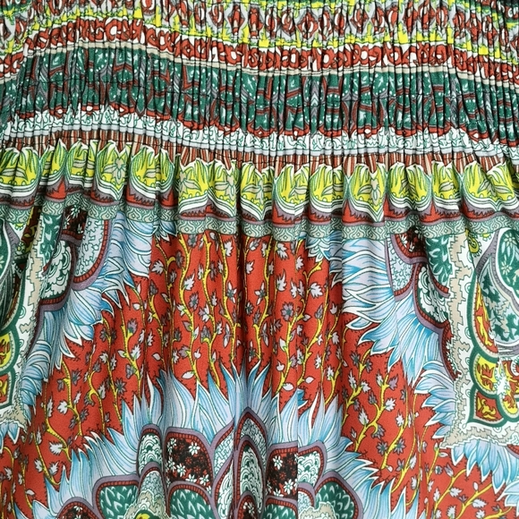 Boho Maxi Dress by India Boutique Long Ethnic Travel Inspired Flowy One Size Fit - Picture 10 of 13